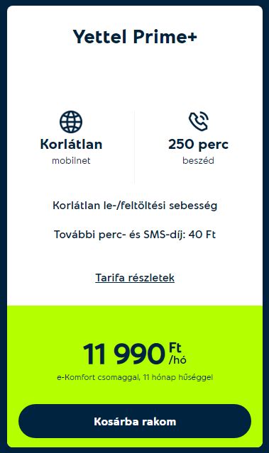 yettel mobilnet klfldn|Korlátlan mobilnet: hosszabbít a Yettel